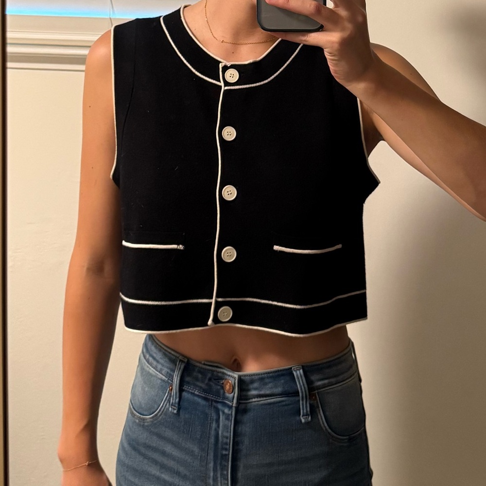 Oak + Fort Button Sweater Vest